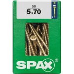 Spax Uni vrut zápust.hlava PZ/Z2 4CUT částečný závit Yellox 5 x 70 mm 50 ks – Hledejceny.cz