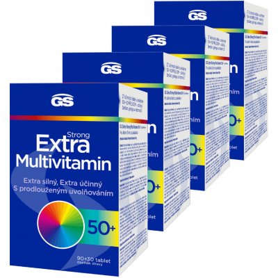 GS Extra Strong Multivitamin 50+ 4 x 90+30 tablet – Hledejceny.cz