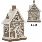 Clayre & Eef Perníkový LED domek Gingerbread Cotti - 16*10*23 cm – Hledejceny.cz