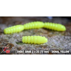 REDBASS Trout Grub L 3x25mm Signal Yellow UV