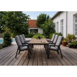 Concept teak Milano stolní souprava 1+6 antracitová – Hledejceny.cz
