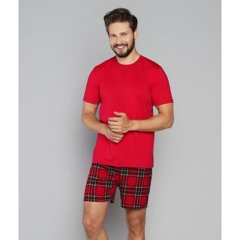 Italian Fashion Narwik pánské pyžamo krátké červené
