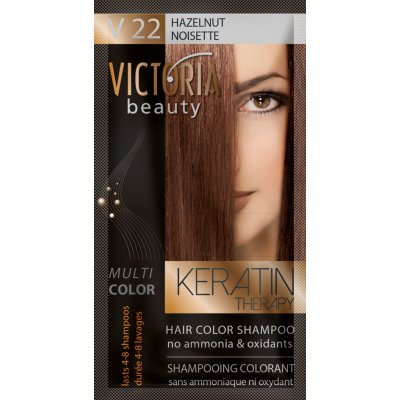 Victoria Beauty Keratin Therapy tónovací šampón na vlasy V 22 Hazelnut 4-8 umytí – Zboží Mobilmania