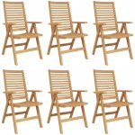 OMAXI 598073 Zahradní křeslo 6 ks Hnědá 52 x 64.5 x 108 cm – Hledejceny.cz