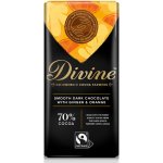Hořká čokoláda Divine 70% zázvor a pomeranč 90 g – Hledejceny.cz