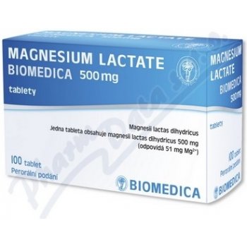 MAGNESIUM LACTATE BIOMEDICA POR 500MG TBL NOB 100