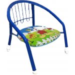 Jenifer Child 100 Blue židle s pískající podsedákem kovová 36x36x36cm modrá – Zboží Dáma