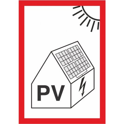 Označení FVE na budově samolepící PVC fólie 70x100 mm – Zboží Dáma