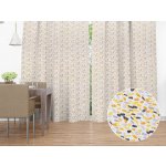 Biante Dekorační závěs Leona LN-045 Žlutošedé čárky na bílém 130x170 cm – Zboží Mobilmania