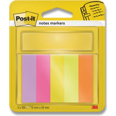 3M Post-it 670/5 - papírové značkovací záložky - 15×50 mm, 5 × 100 l. – Zboží Dáma