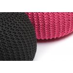 Justin Design Pletený puf malý šedý temný – Zboží Dáma