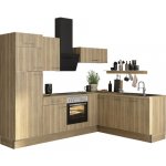 Optifit se spotřebiči Erik290 Rohová kuchyňská linka 270 cm barva čela divoký dub matný barva korpusu divoký dub – Zboží Mobilmania