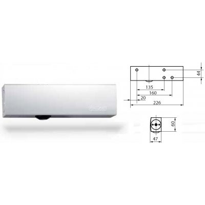 Geze TS 3000 V stříbrná – Zboží Mobilmania