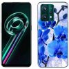 Pouzdro a kryt na mobilní telefon Realme Pouzdro mmCase Gelové Realme 9 Pro+ 5G - modré květy