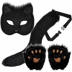 černého kočky pro s ocasem maskou a tlapkami – Hledejceny.cz