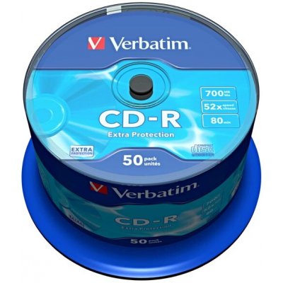 Verbatim CD-R 700MB 52x, cakebox, 50ks (43787) – Zboží Živě