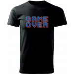 Game over arcade napis Klasické pánské triko černá – Zboží Mobilmania