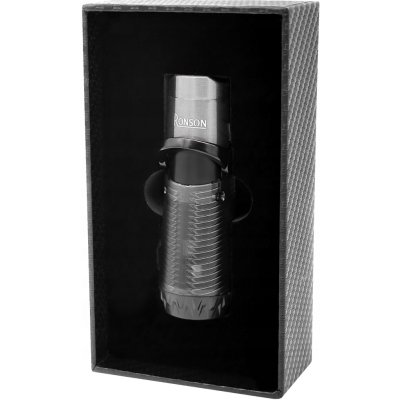 RONSON BORA SILVER BLACK 2 JET s puncherem pro žárovkové doutníky – Hledejceny.cz