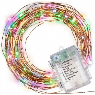 D41711 LED osvětlení měděný drát 100 LED barevné Nexos Trading GmbH & Co. KG – Hledejceny.cz