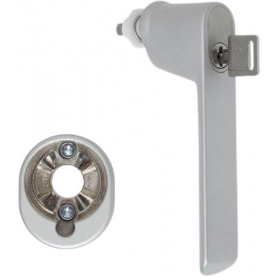 Schüco Uzamykatelná nástrč. klika typ. 1 včetně rozety Barva: C0 - stříbrná eloxovaná 247033 247131 – Zboží Mobilmania