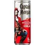 CAPTAIN MORGAN SPICED & COLA 6.4% 5% 0,25 l (holá láhev) – Hledejceny.cz
