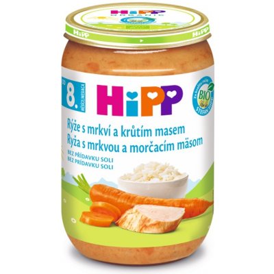 Hipp Rýže s karotkou a krůtím masem 220 g – Zboží Mobilmania