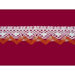 Bavlněná paličkovaná krajka 2070/40mm bílo-červená/5m – Zboží Dáma