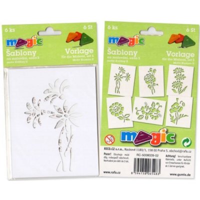 Magic papírové šablony sada S Květiny II – Zboží Dáma