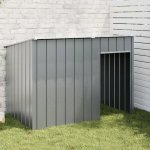 vidaXL Psí bouda se střechou antracitová 153x91x110cm pozinkovaná ocel – Sleviste.cz