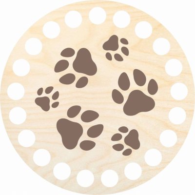 Chráněná dílna Dřevěný svět Podtácek 10 cm, psí tlapky – Hledejceny.cz