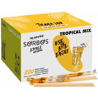 Sorbos Jedlá ovocná brčka Tropical 200 ks – Hledejceny.cz