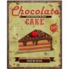 Plakát Zelená antik nástěnná kovová cedule Chocolate Cake – 25x1x33 cm