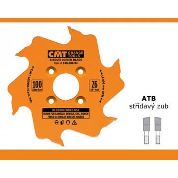 CMT Kotouč lamelovací pro lamelové spoje D100x3,96 d22 Z6 HM střídavý zub