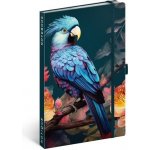 NOTIQUE Notes Papoušek linkovaný 13 x 21 cm – Sleviste.cz