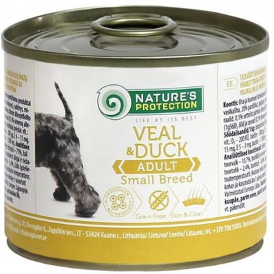 Nature's Protection Dog Adult Small Breeds Veal Duck 200 g