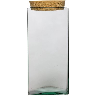 ecoglassworks Skleněná dóza Carpinus s korkovým špuntem, 25x11,5 cm – Hledejceny.cz
