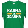 Pánské Tričko Bezvatriko tričko Karma je zdarma modrá