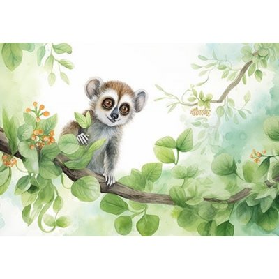 Postershop Fototapety vliesové For Children Animals Lemur rozměry 254x184 cm – Zboží Mobilmania