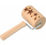 ČistéDřevo Embosovaný jednoruční váleček na těsto hvězdičky – Zboží Dáma