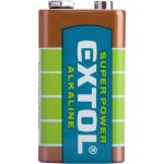 Baterie alkalické 1ks, 9V (6LR61) EXTOL ENERGY 42016 – Zboží Živě