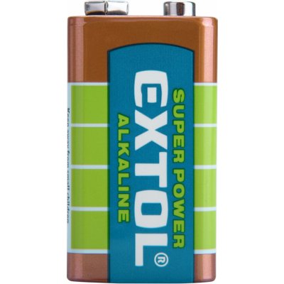 Baterie alkalické 1ks, 9V (6LR61) EXTOL ENERGY 42016 – Zboží Živě