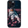Pouzdro a kryt na mobilní telefon Apple Pouzdro Mobiwear Glossy Apple iPhone 13 Pro - G002G Astronaut v růžích