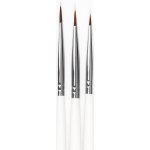 Ráj nehtů Sada zdobících štětců bílá 3 ks – Zboží Dáma