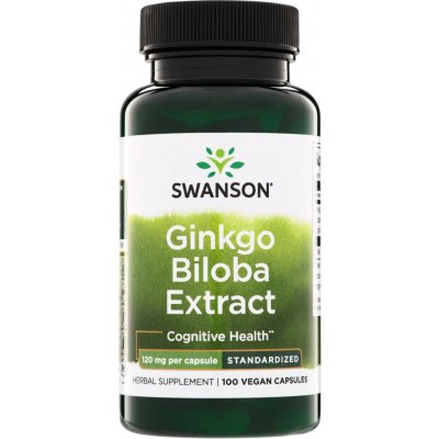 Swanson Ginkgo Biloba Extract, 120 mg, 100 veganských kapslí – Hledejceny.cz