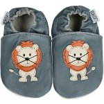 Capiki kožené barefoot capáčky Lvíček na šedé – Sleviste.cz