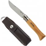 Opinel VR N°08 Inox 8,5 cm+kožené pouzdro – Hledejceny.cz