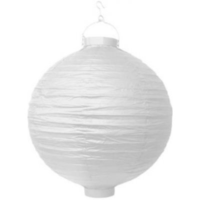 Party Deco Lampion se světýlkem 30 cm bílý – Sleviste.cz