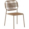 Zahradní židle a křeslo Kave Home Talaier Hnědá kovová zahradní židle