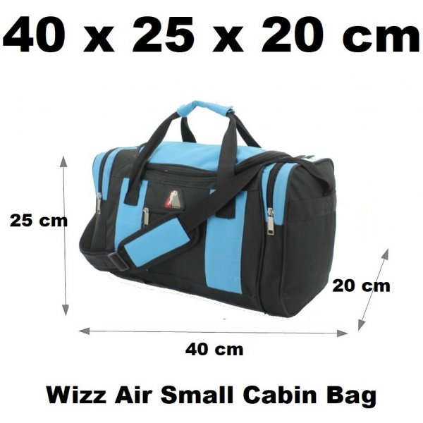 Wizz Air Small Cabin Bag taška RunAway aqua/black 40x25x20cm od 349 Kč -  Heureka.cz