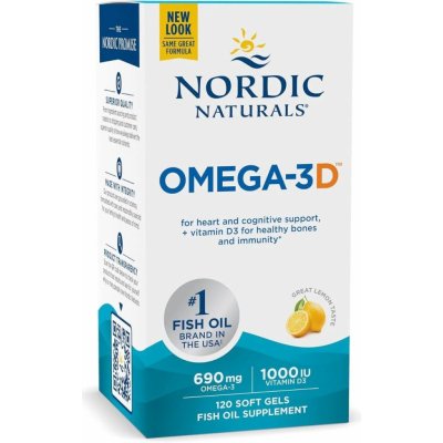 Nordic Naturals Omega-3D 690 mg Citrón 60 softgel kapslí – Hledejceny.cz